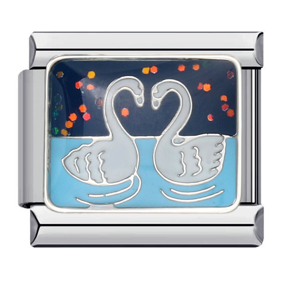 Swan lovers italian charm
