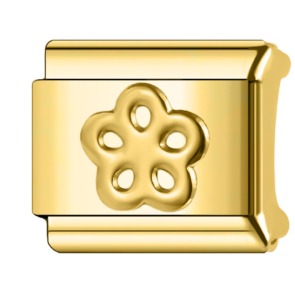 Golden Flower style 2 italian charm