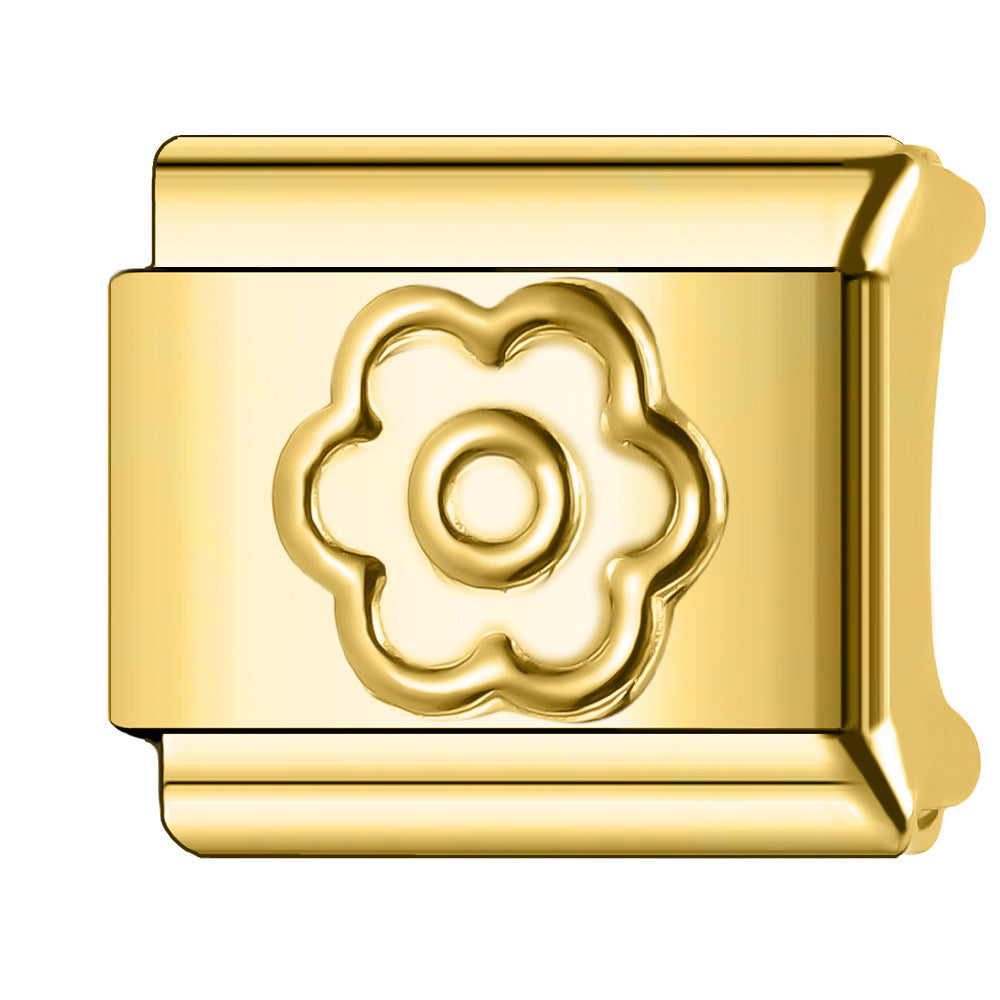 Golden Flower style 1 italian charm