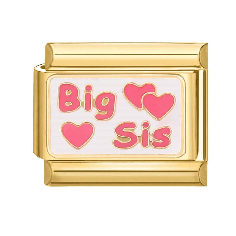 Golden big sis italian charm