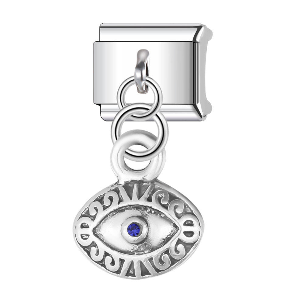Silver eye pendant italian charm