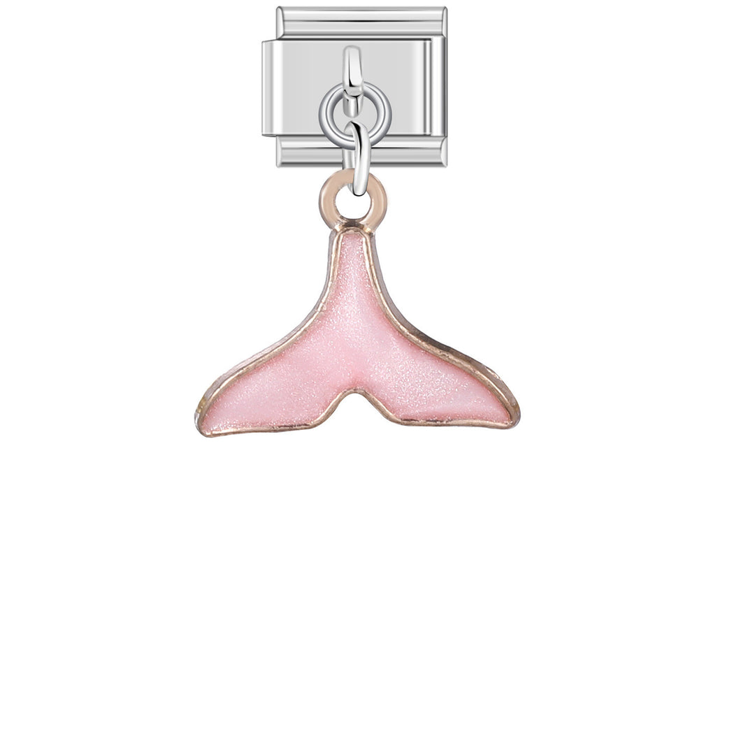 Pink fishtail pendant italian charm