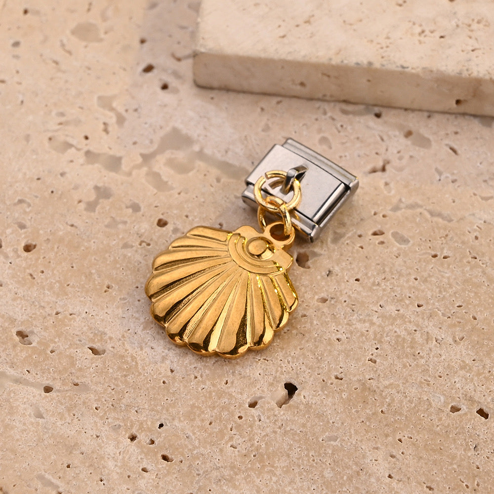 Shell italian charm pendant