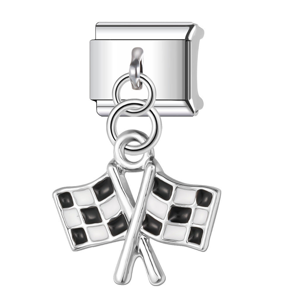 Race flags italian charm