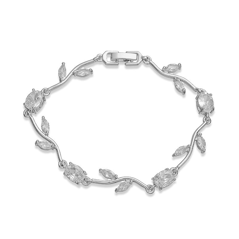 White tulip bracelet - silver ( pre-order )
