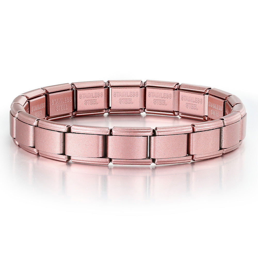 Matte rose italian charm bracelet base