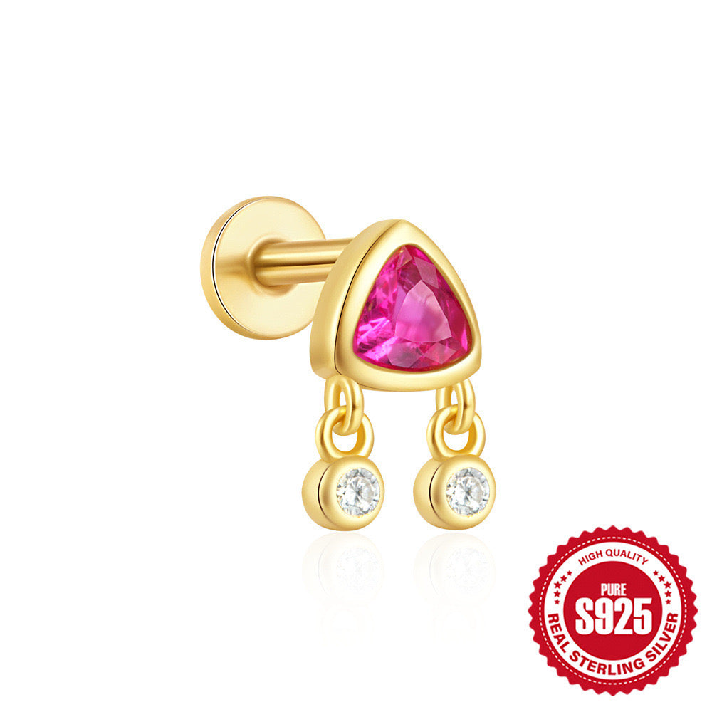 S925 pink stud