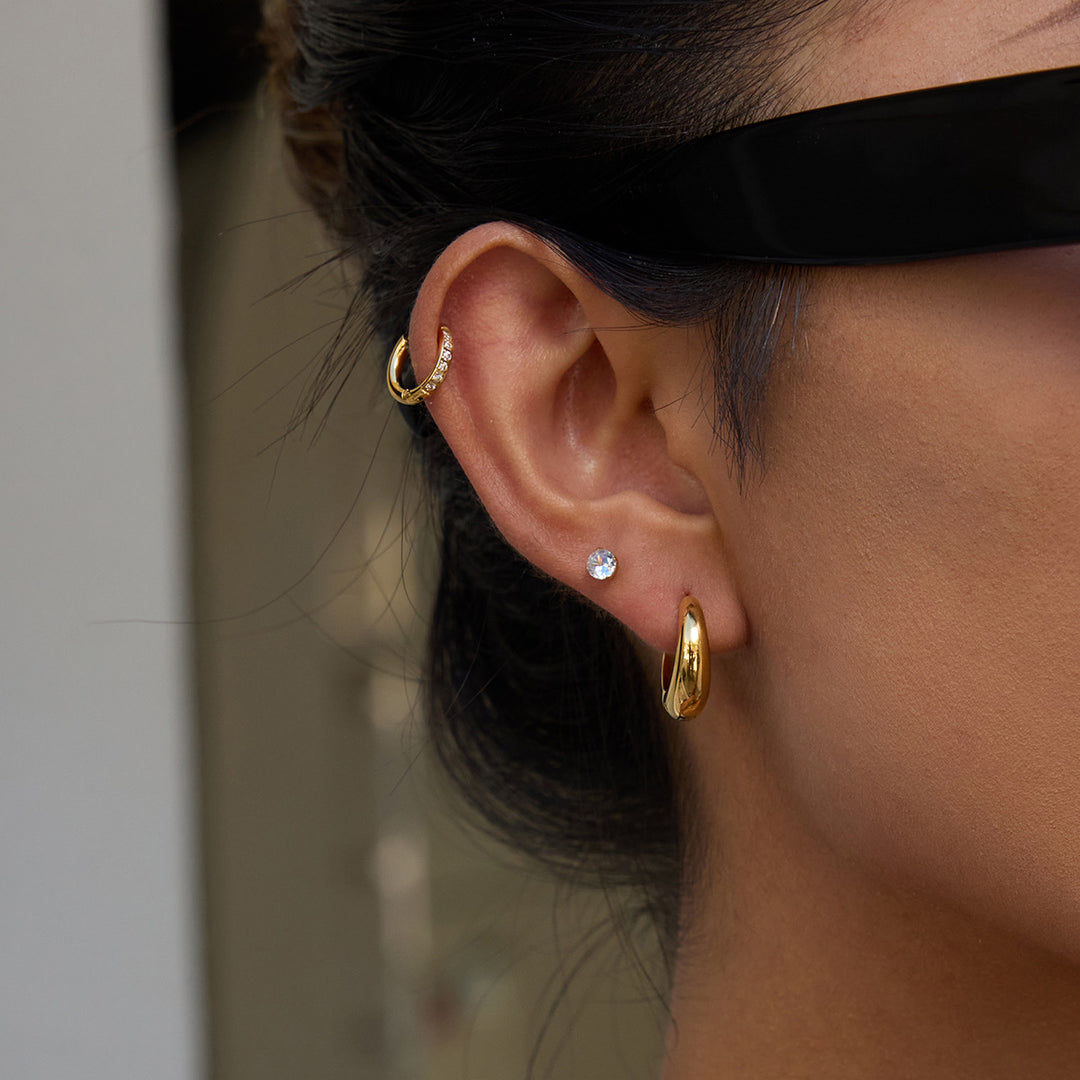 Bold dainty hoop earrings