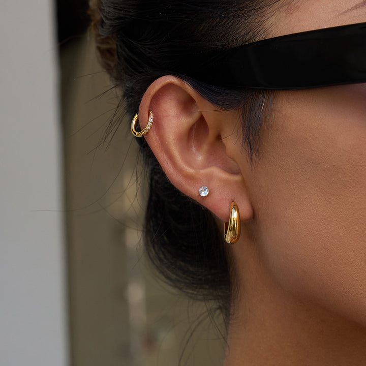 Bold dainty hoop earrings