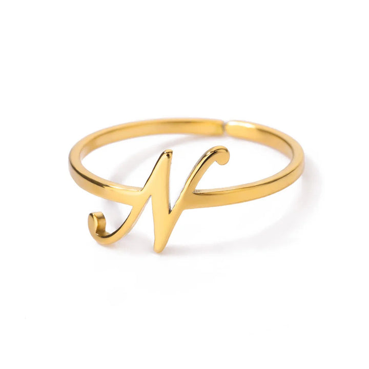 Dainty initial ring