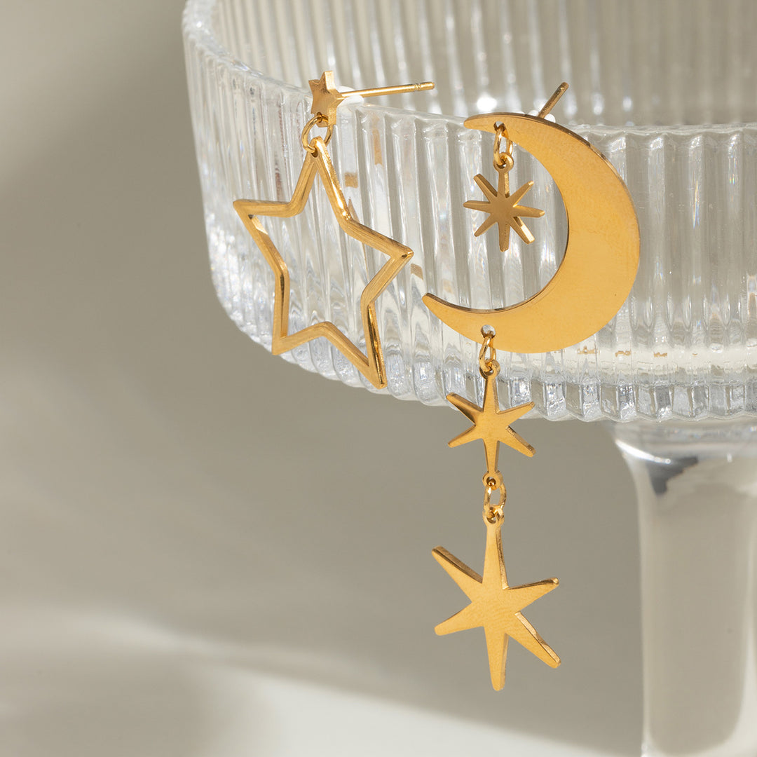 Celestial statement earrings