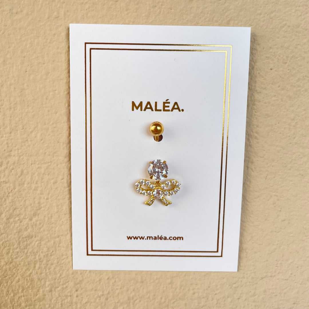 Bow Belly Ring -gold