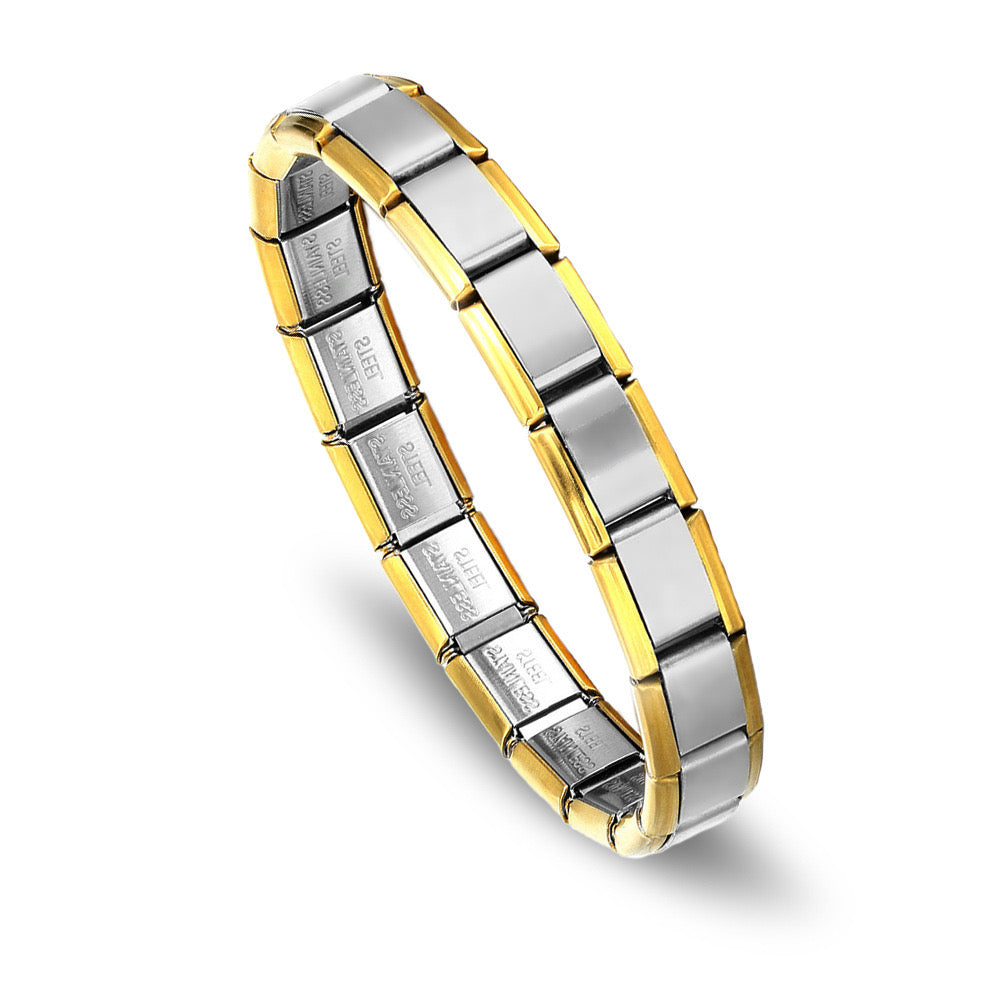 Italian charm bracelet base -tone 1