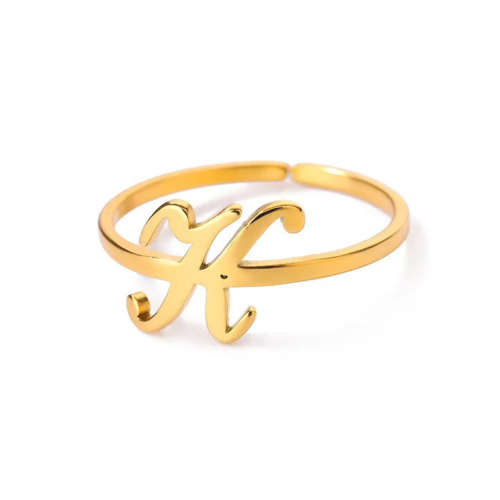 Dainty initial ring