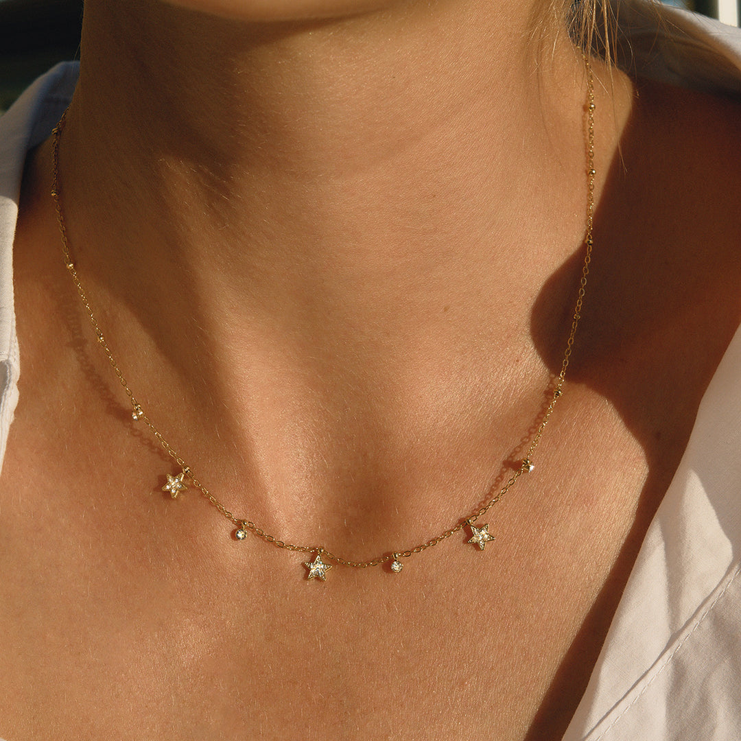 Dainty charmed necklace