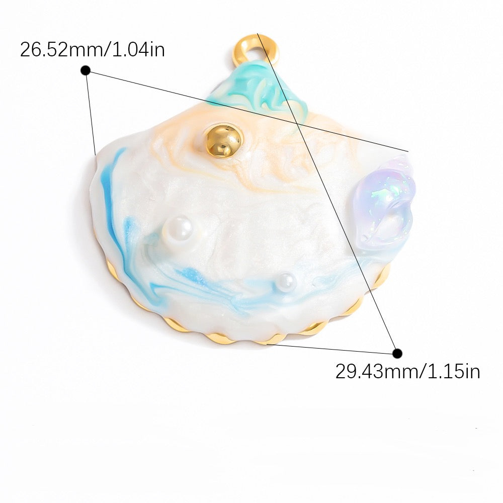 Mermaid shell charm