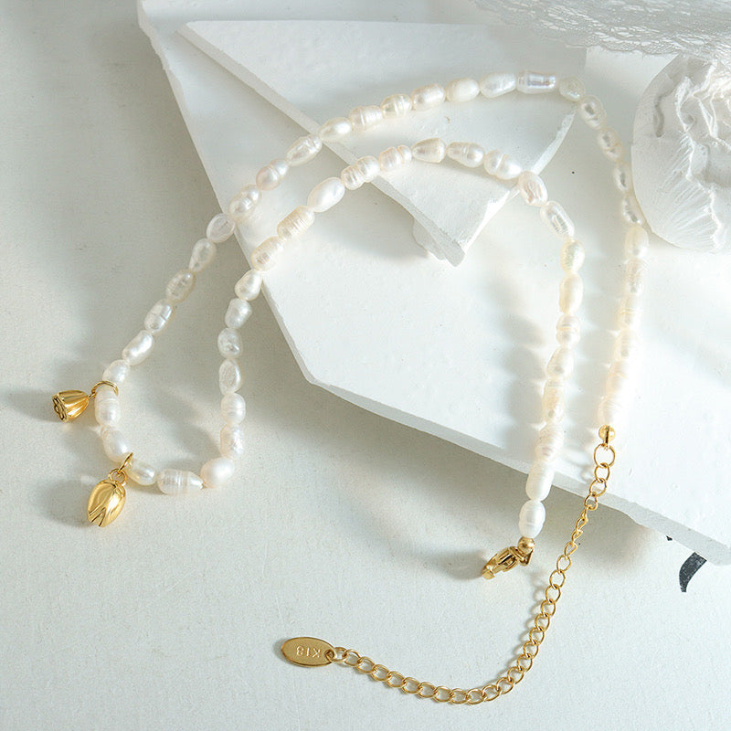 Freshwater pearl necklace ( base for charms ) -arrives june 7