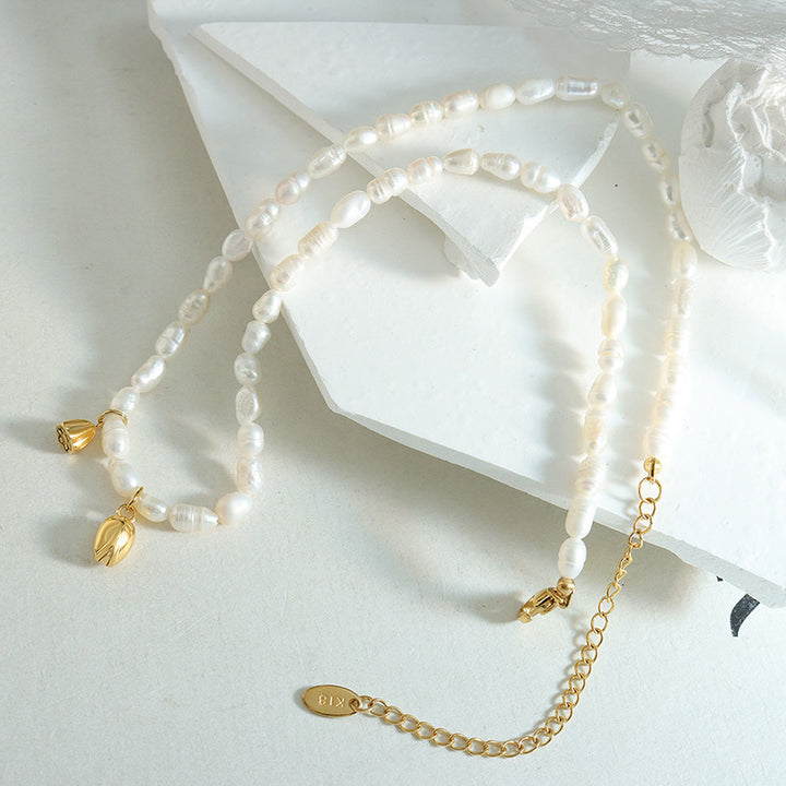 Freshwater pearl necklace ( base for charms ) -arrives june 7