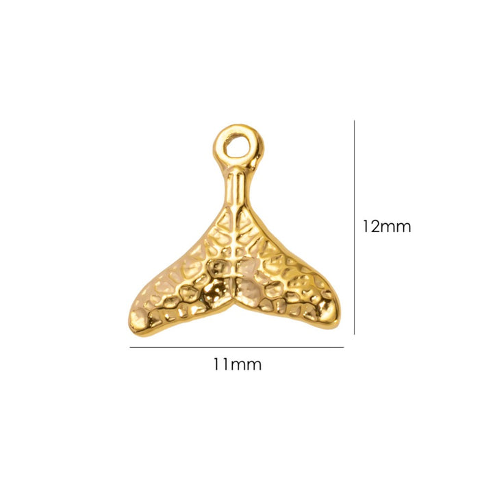 Mini golden fishtail charm