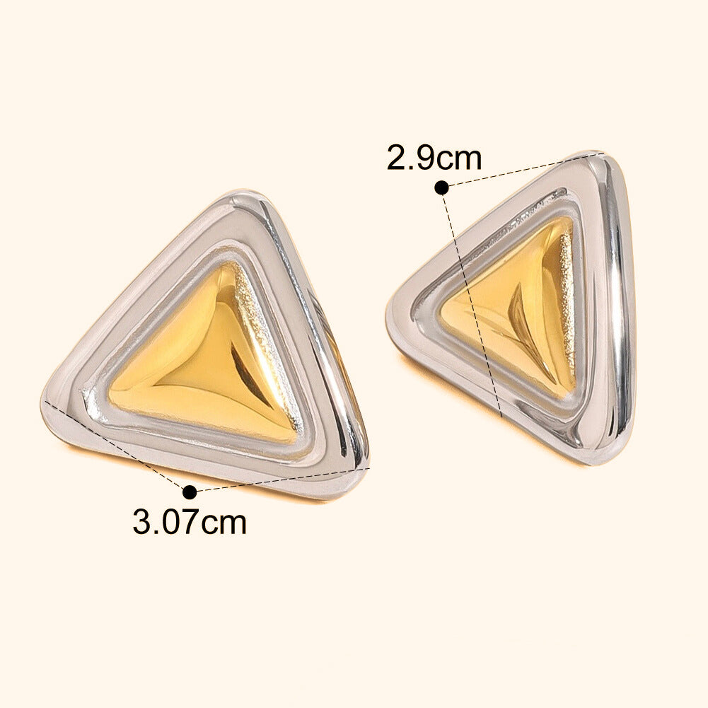 Triangle toned earrings