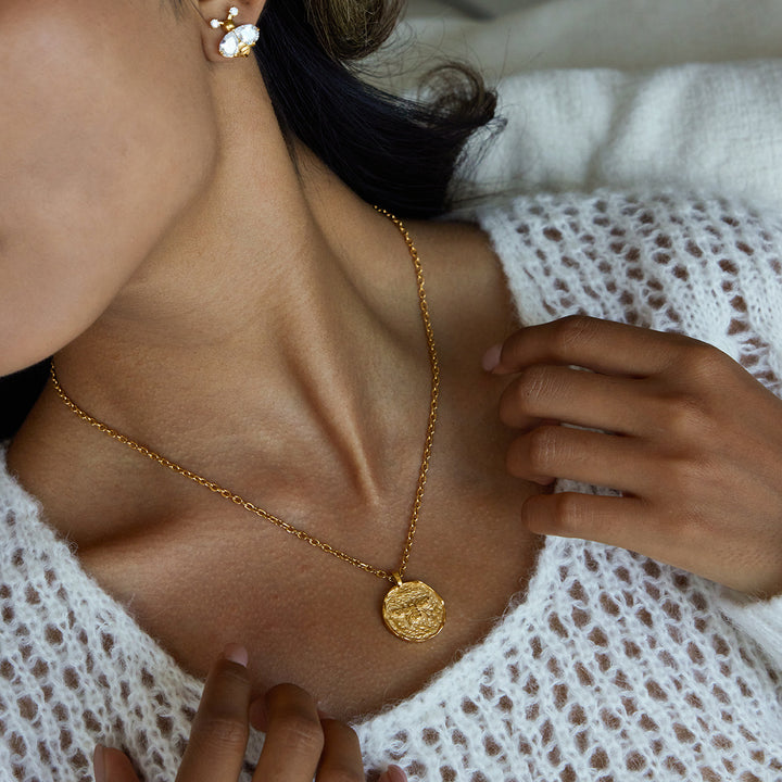 Bee coin necklace