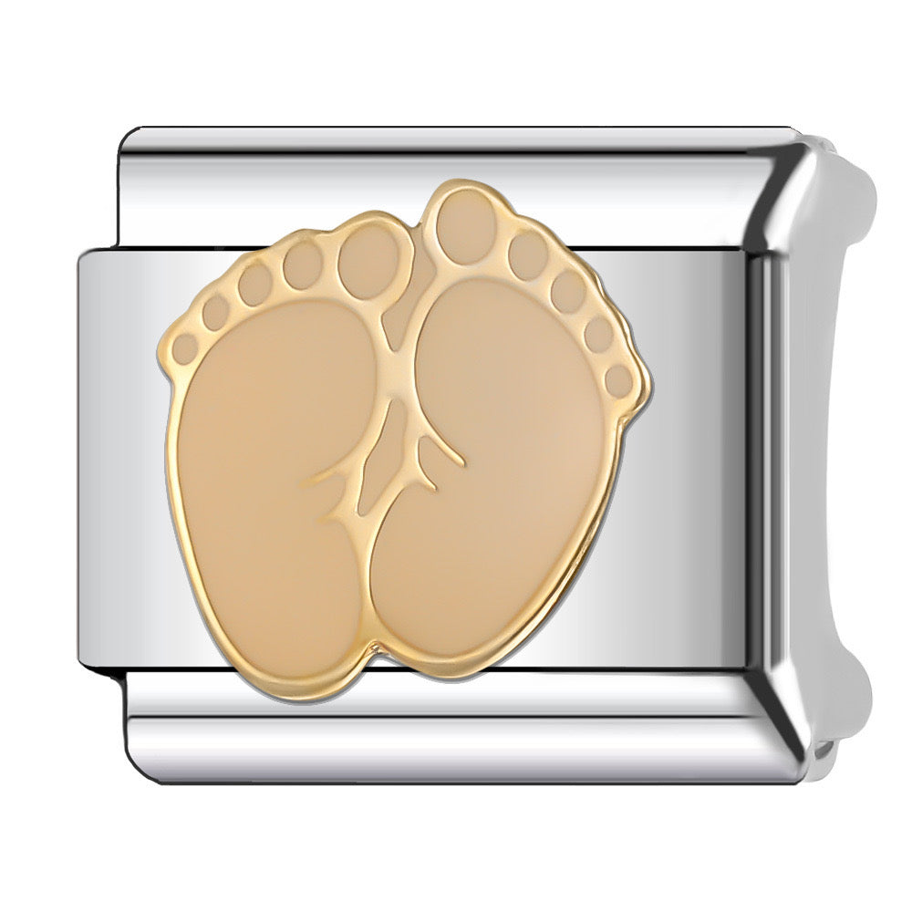 Baby feet italian charm