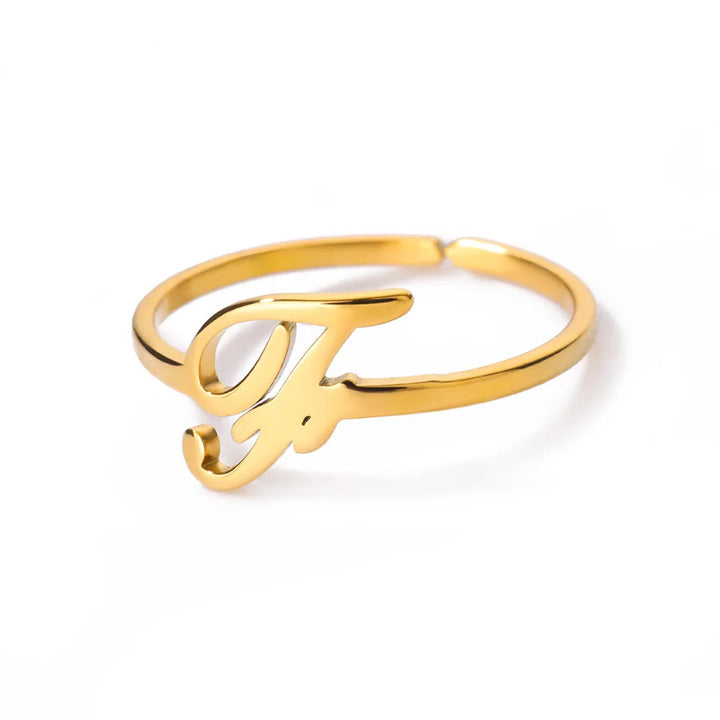 Dainty initial ring