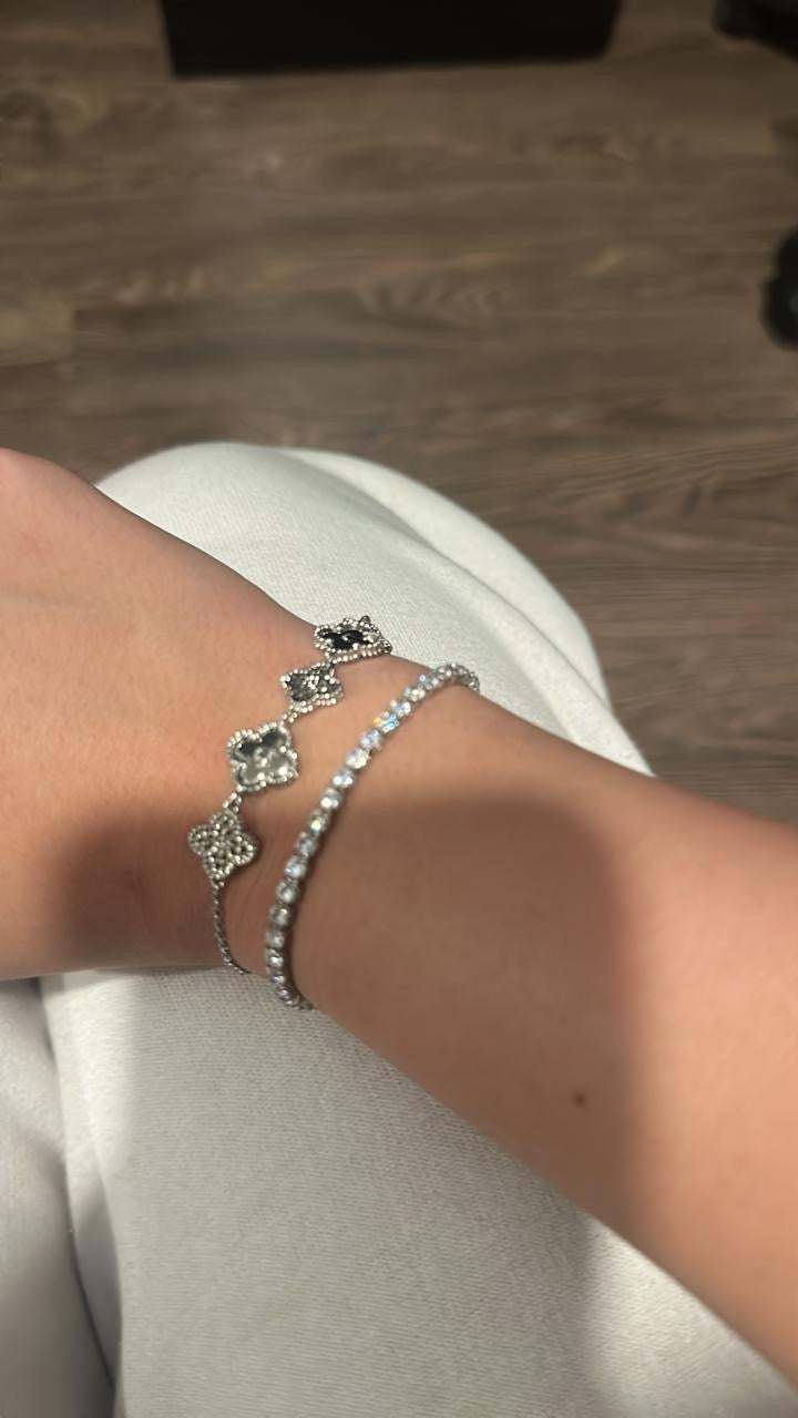 Silver tennis bracelet