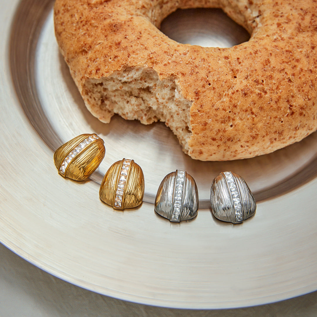 Chunky tennis earrings