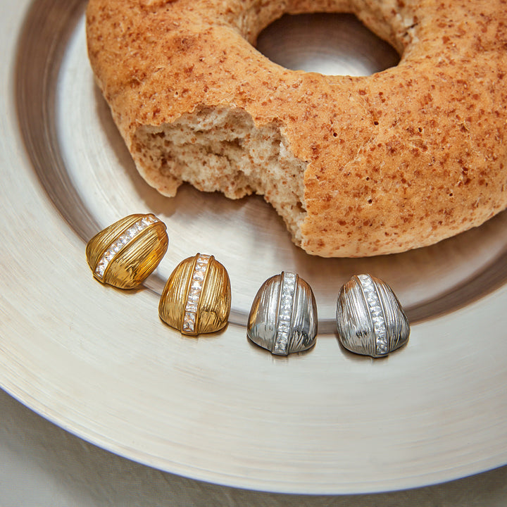 Chunky tennis earrings