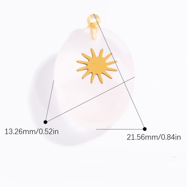 Rose quartz sun charm