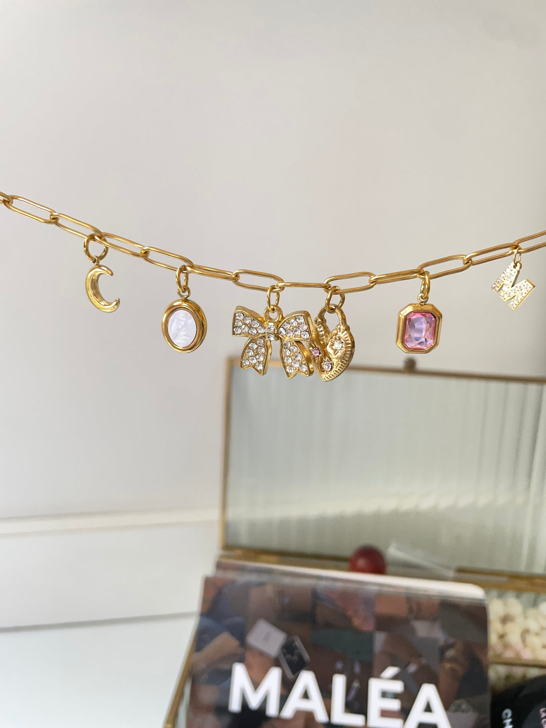 Small Sparkle letter charm