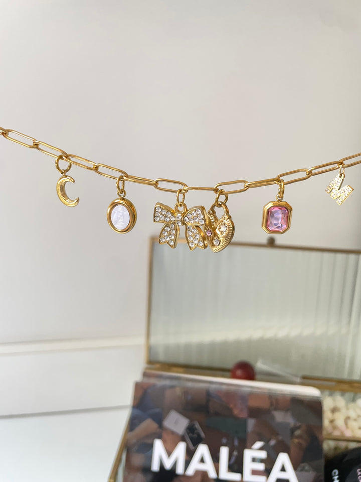 Small Sparkle letter charm