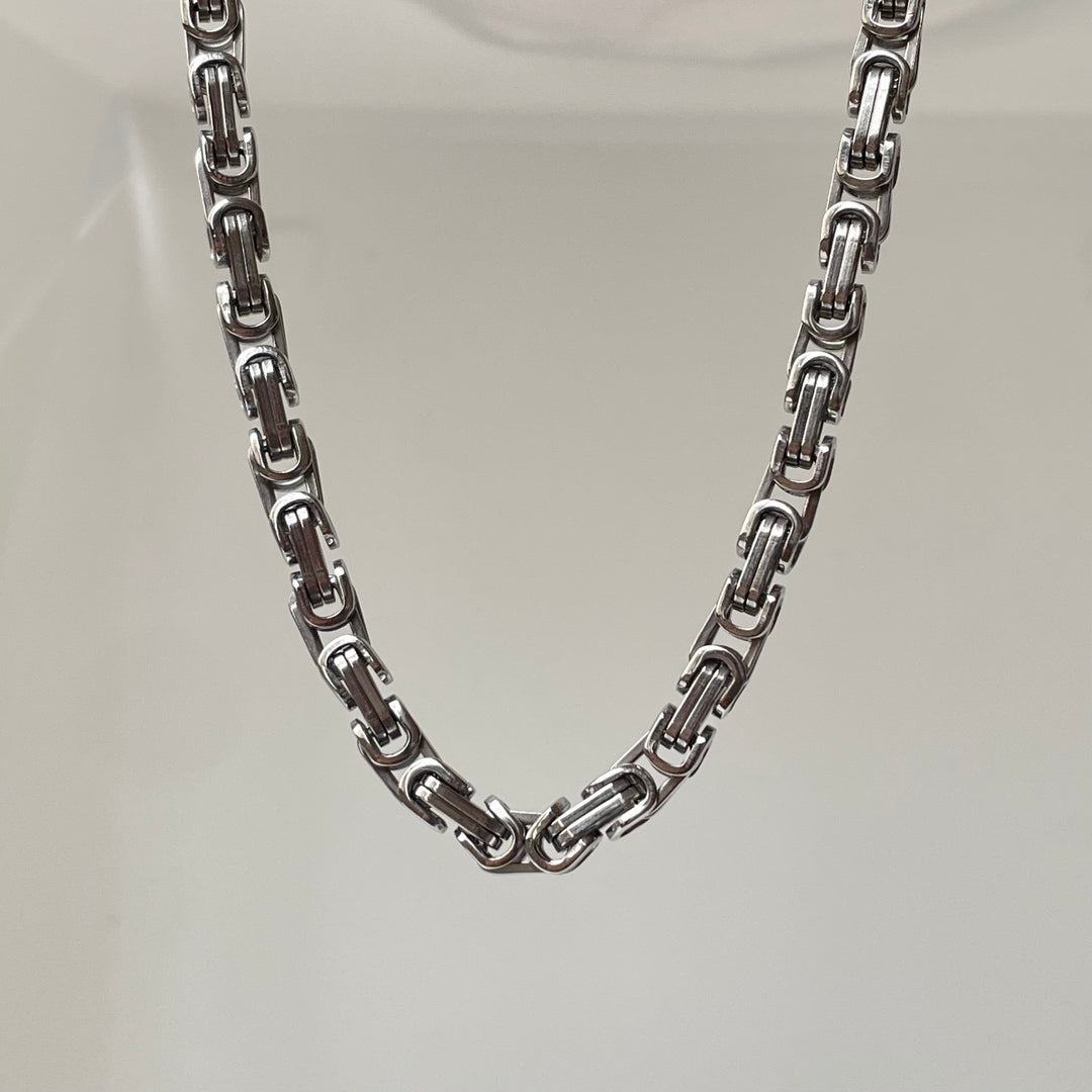 Toronto men chain necklace -silver