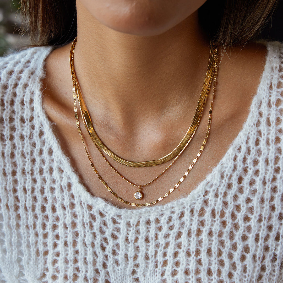 Zoey triple layered necklace