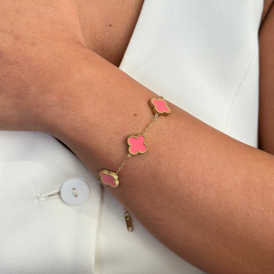 Limited edition clover bracelet -pink