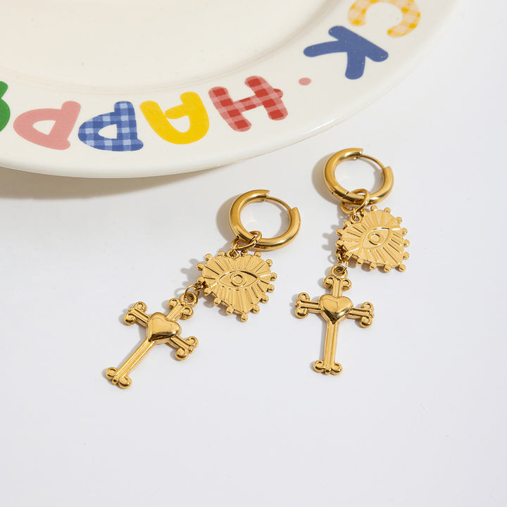 Egyptian cross earrings