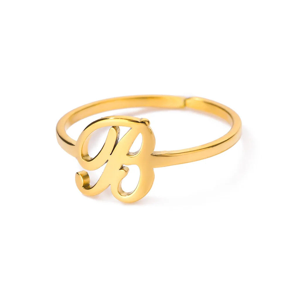 Dainty initial ring