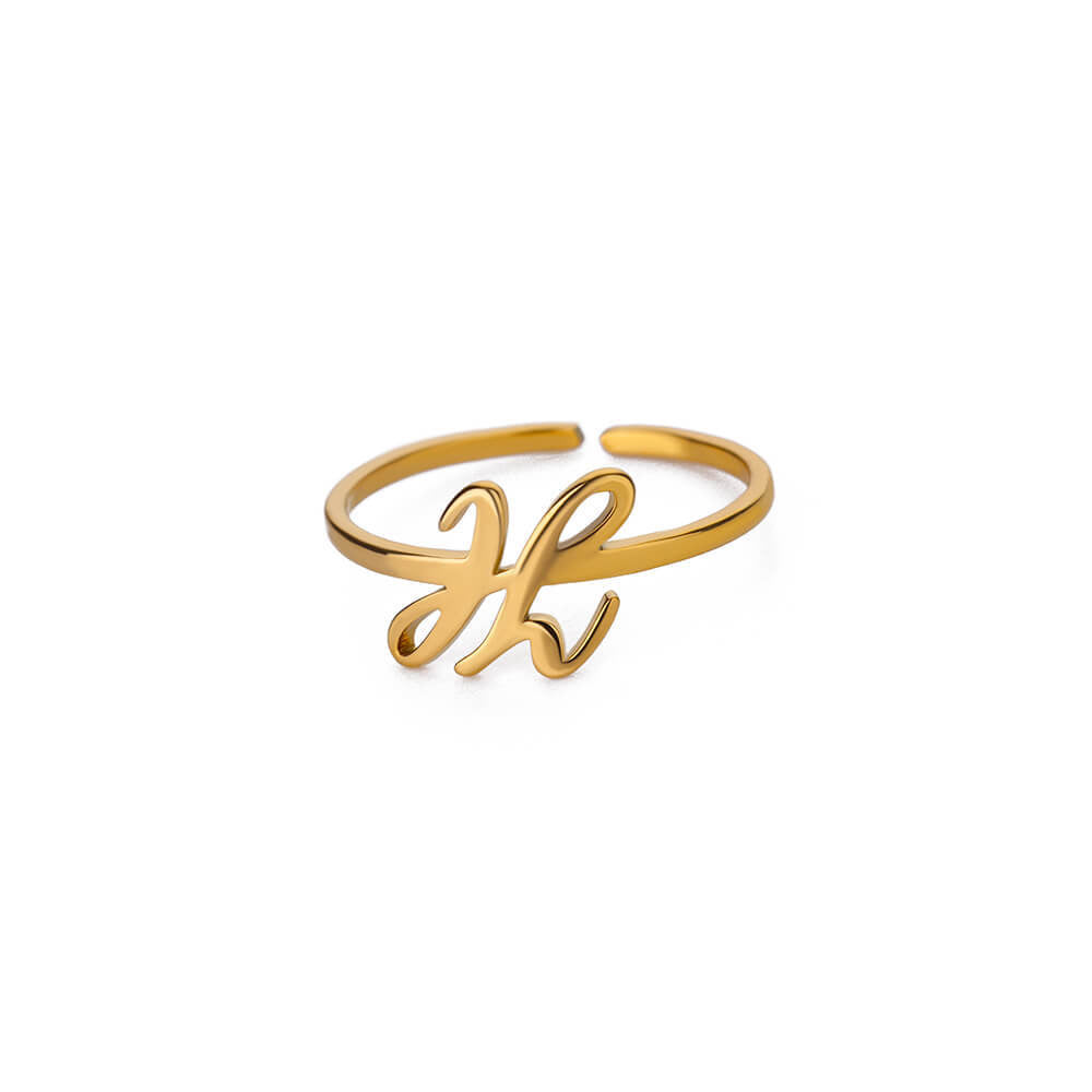 Dainty initial ring