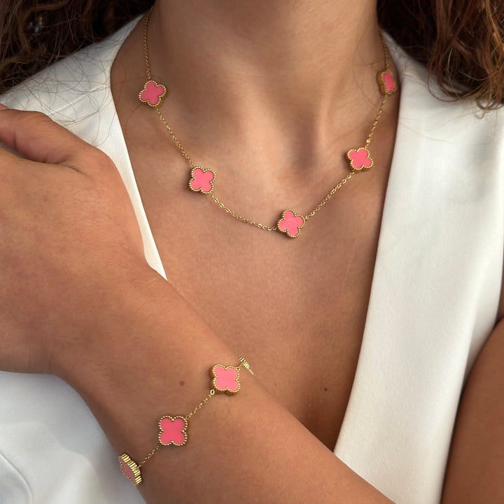 Limited edition clover bracelet -pink