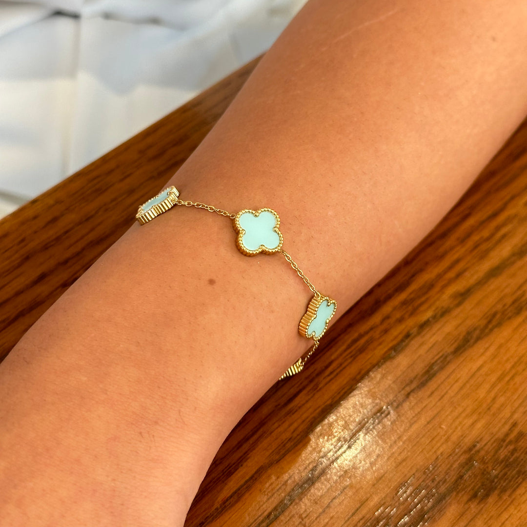 Limited edition clover bracelet -baby blue