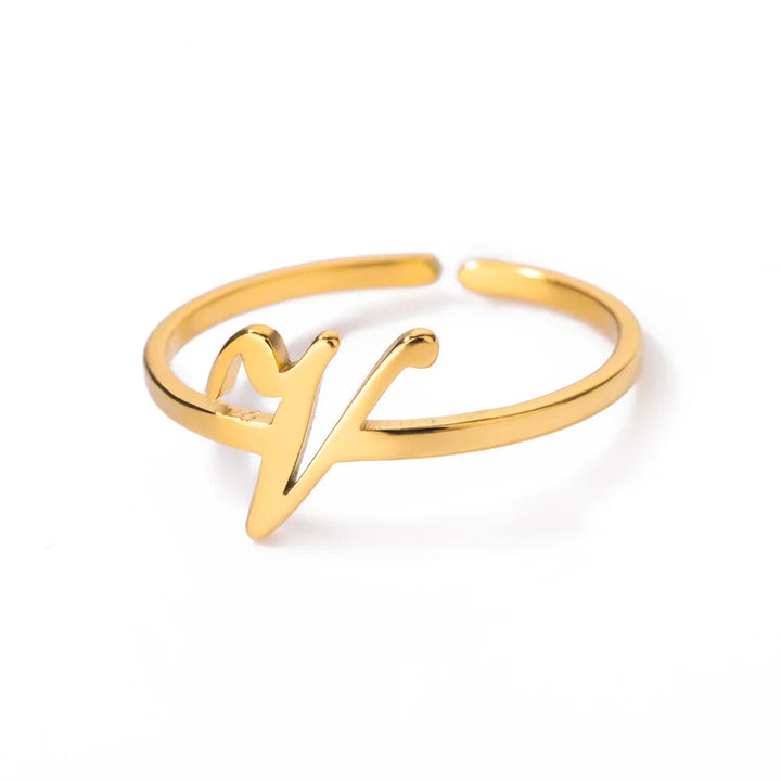 Dainty initial ring
