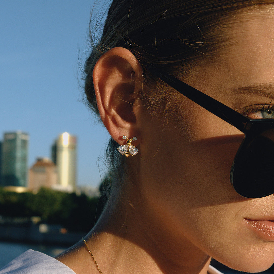 Bee dainty earrings