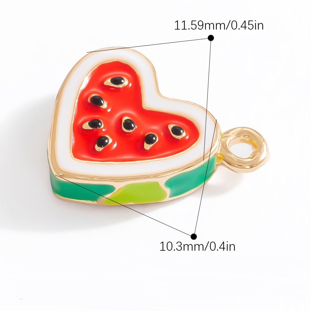 Watermelon heart charm -arrives june 7