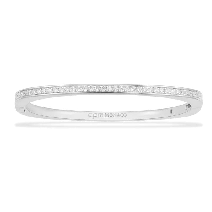 Thin square tennis bangle -LUXE