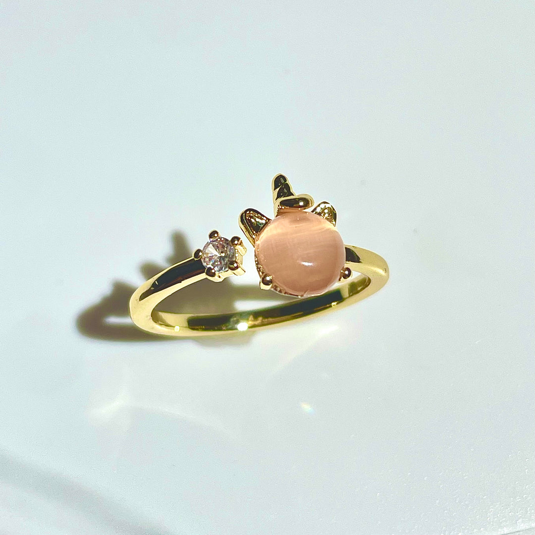 Peach unicorn ring