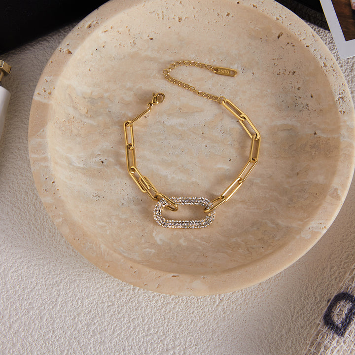 Oval bedazzled bracelet