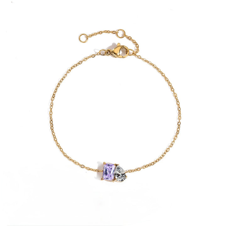 Toi et moi birthstone bracelet ( pre - order )