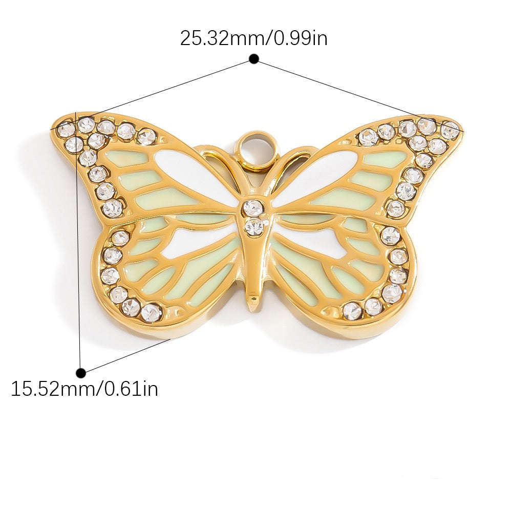 Green butterfly charm -arrives june 7