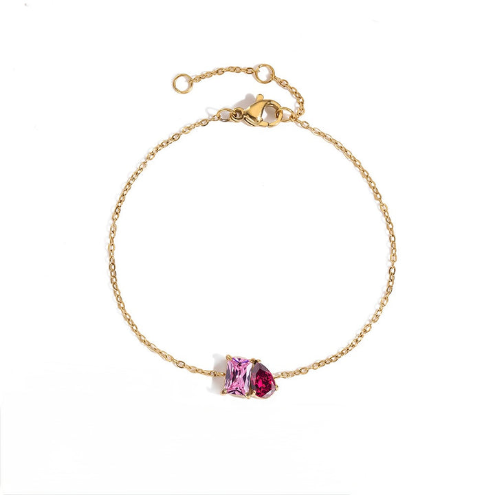 Toi et moi birthstone bracelet ( pre - order )